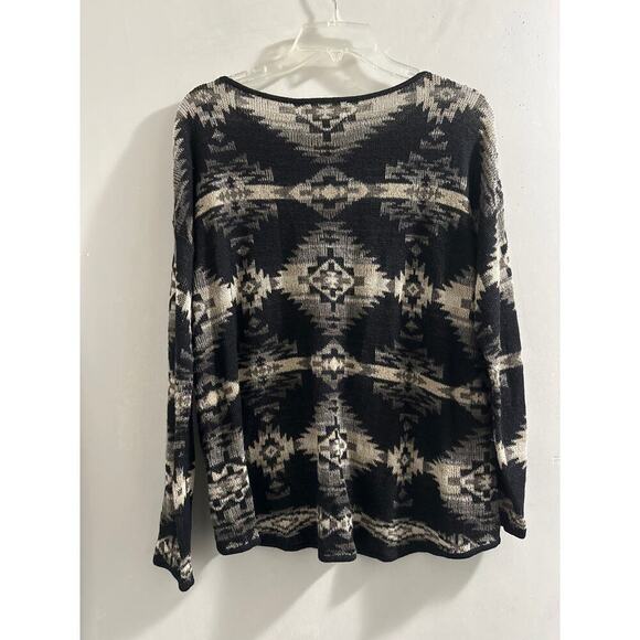 Denim & Supply Ralph Lauren Aztec Southwestern Thin Knit Sweater Size Small - Picture 4 of 5